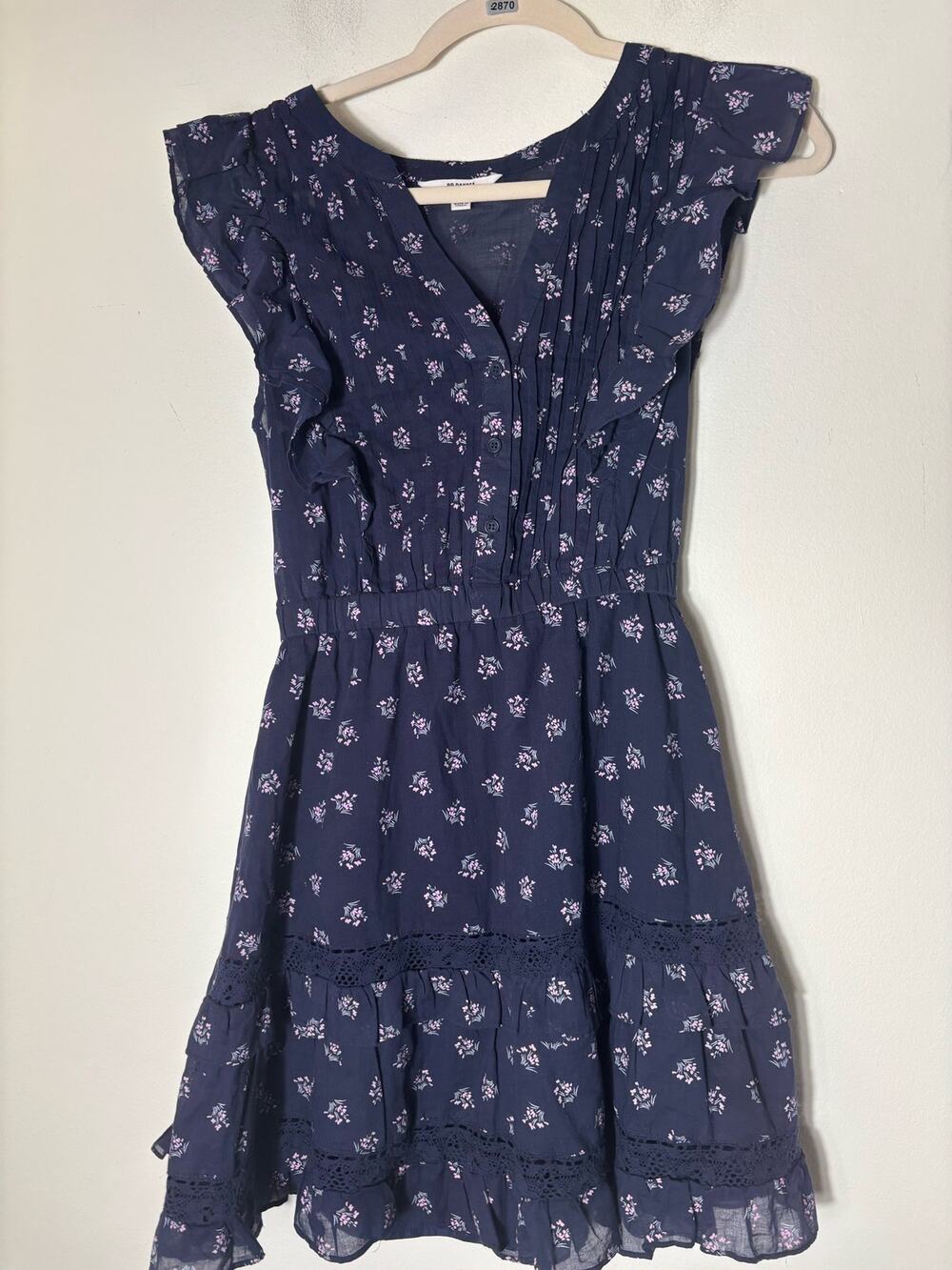 BB Dakota Navy Floral Mini Dress Sz XS